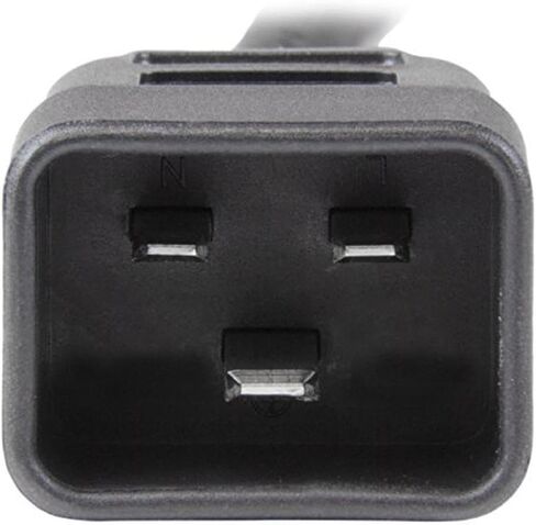 StarTech.com 6ft (1.8m) Heavy Duty Extension Cord, IEC 320 C19 to IEC 320 C20 Black Extension Cord, 15A 250V, 14AWG, Heavy Gauge Extension Cable, Heavy Duty AC Power Cord, UL Listed (PXTC19C20146) in Kuwait
