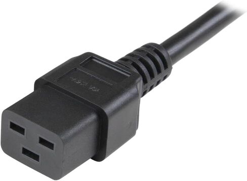 StarTech.com 6ft (1.8m) Heavy Duty Extension Cord, IEC 320 C19 to IEC 320 C20 Black Extension Cord, 15A 250V, 14AWG, Heavy Gauge Extension Cable, Heavy Duty AC Power Cord, UL Listed (PXTC19C20146) in Kuwait