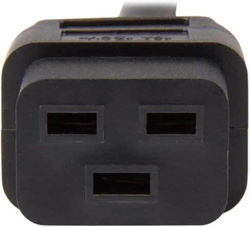 StarTech.com 6ft (1.8m) Heavy Duty Extension Cord, IEC 320 C19 to IEC 320 C20 Black Extension Cord, 15A 250V, 14AWG, Heavy Gauge Extension Cable, Heavy Duty AC Power Cord, UL Listed (PXTC19C20146) in Kuwait