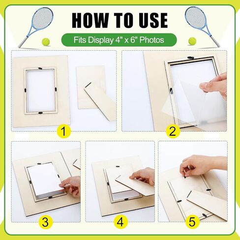 6 Pcs 8'' x 10'' Wooden Volleyball Picture Frame Sports Athletics Frames Team Photo Frame Bulk for Athlete Coach Team Sports Theme Party Gifts, Fits Display 4'' x 6'' Photos in Saudi Arabia