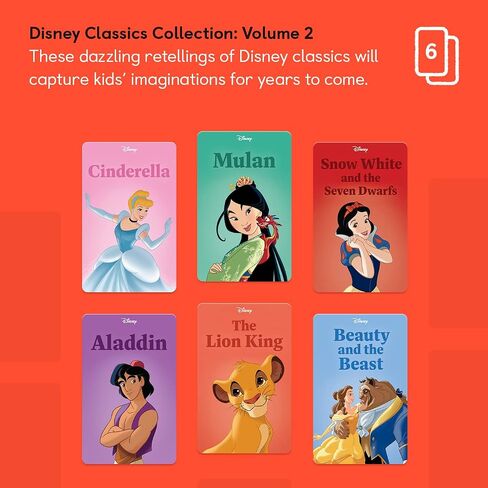 Yoto Disney Classics Collection: Vol. 2 – Kids 6 Audiobook Cards for Use Player & Mini All-in-1 Audio Player, Educational Screen-Free Listening with Fun Stories for Daytime Bedtime & Travel in Saudi Arabia