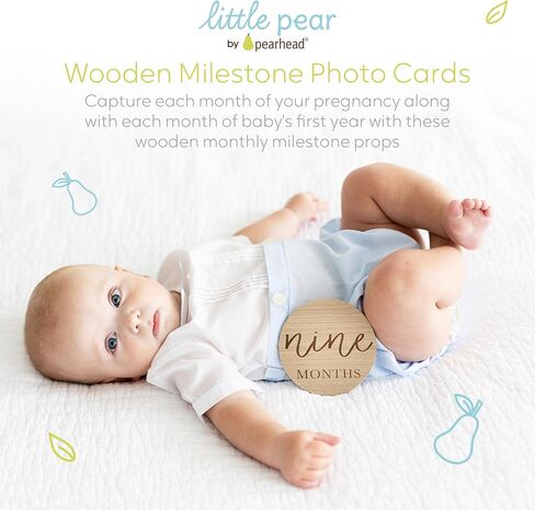 Little Pear Plush Milestone Blocks, Baby Month Plush Blocks, New and Expecting Moms Gift, Baby Age Milestone Keepsakes, Newborn Photo Props in Kuwait