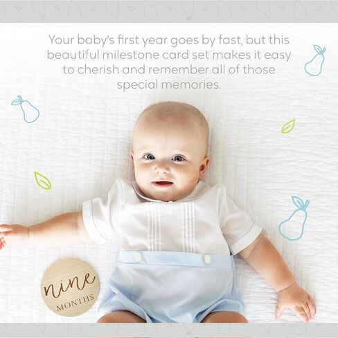 Little Pear Plush Milestone Blocks, Baby Month Plush Blocks, New and Expecting Moms Gift, Baby Age Milestone Keepsakes, Newborn Photo Props in Kuwait