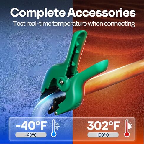 VIVOHOME Refrigeration Digital AC Manifold Gauge Set HVAC with 2 Wired Temperature Clamp Probes Refrigerant Hoses, AC Recharge Kit with superheat and subcooling in Saudi Arabia
