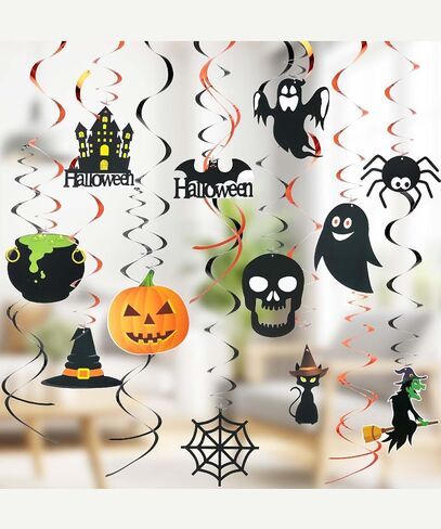 Mr. Pen- Hanging Halloween Decorations, 36 pcs, Halloween Hanging Decorations Indoor, Hanging Halloween Decor, Halloween Hanging Decor, Halloween Ceiling Hanging Decorations, Halloween Streamers in Saudi Arabia