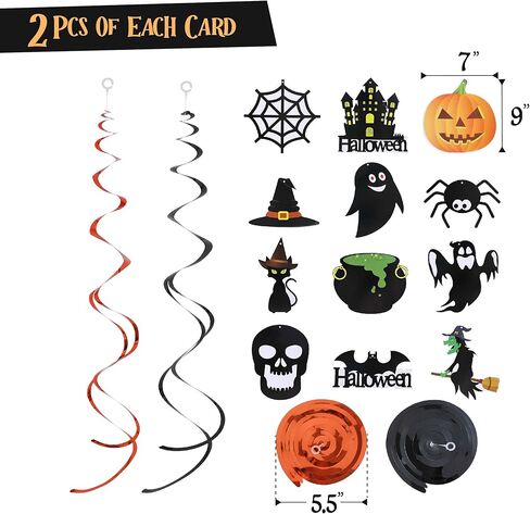 Mr. Pen- Hanging Halloween Decorations, 36 pcs, Halloween Hanging Decorations Indoor, Hanging Halloween Decor, Halloween Hanging Decor, Halloween Ceiling Hanging Decorations, Halloween Streamers in Saudi Arabia