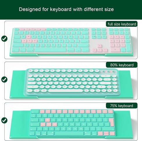 Computer Keyboard Stand Holder - Ergonomic Acrylic Keyboard Stand for Desktop Comfortable Keyboard Tray Riser with Silicone Anti-Slip Strip for Home School Office Desk Accessory, Lightpink in Saudi Arabia