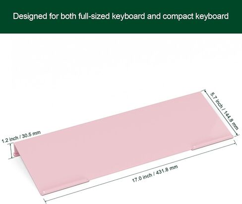 Computer Keyboard Stand Holder - Ergonomic Acrylic Keyboard Stand for Desktop Comfortable Keyboard Tray Riser with Silicone Anti-Slip Strip for Home School Office Desk Accessory, Lightpink in Saudi Arabia