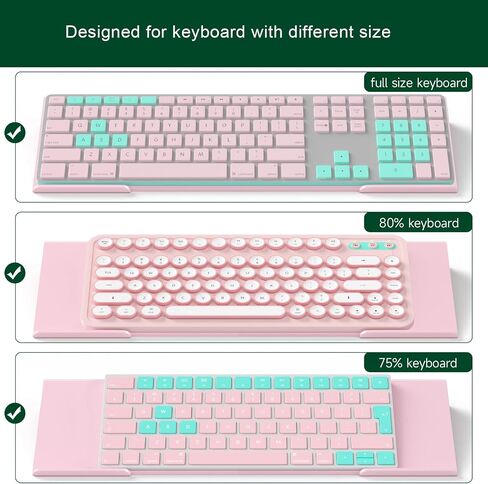 Computer Keyboard Stand Holder - Ergonomic Acrylic Keyboard Stand for Desktop Comfortable Keyboard Tray Riser with Silicone Anti-Slip Strip for Home School Office Desk Accessory, Lightpink in Saudi Arabia