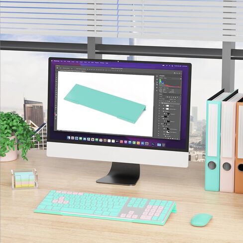 Computer Keyboard Stand Holder - Ergonomic Acrylic Keyboard Stand for Desktop Comfortable Keyboard Tray Riser with Silicone Anti-Slip Strip for Home School Office Desk Accessory, Lightpink in Saudi Arabia