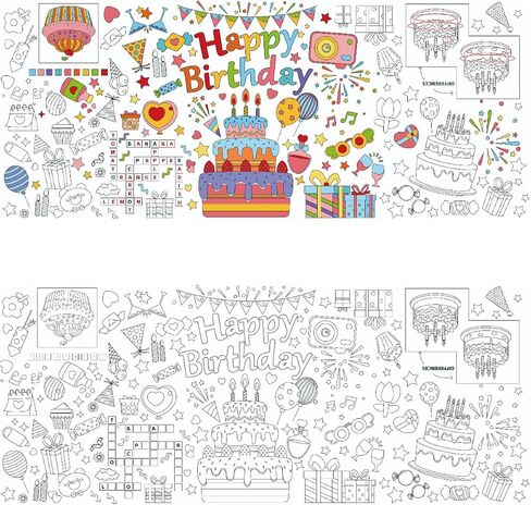 30 x 72 Inch Back to School Giant Coloring Poster Tablecloth,Back to School Supplies for Kids Happy Birthday,4th of July,Halloween,Thanksgiving,Christmas for Boys Girls (Back to School) in Saudi Arabia