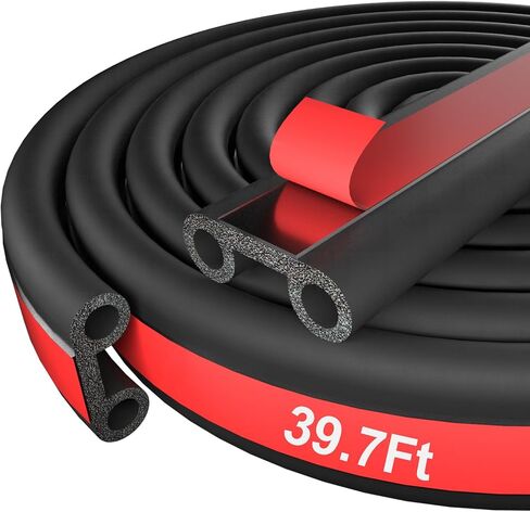 39.7FT Tailgate Seal, Adhesive Tonneau Cover Seal, Truck Bed Camper Shell Seal, Automotive Weather Stripping with Double Hole, Tailgate Seals for Pickups Trucks Campers Cars in Saudi Arabia
