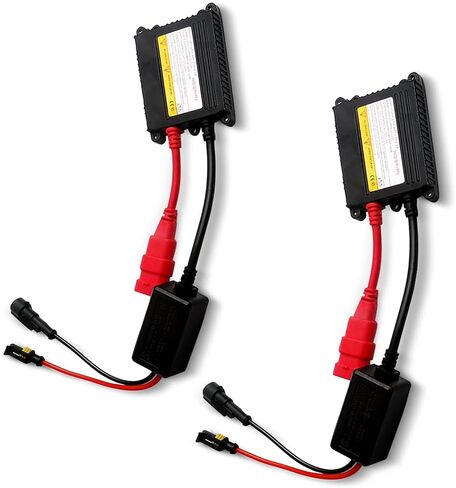 2 PCS Automotive HID Ballast, 12V 35W Spotlight Stabilizer, Slim Ballast Replacements, Waterproof Light Bulb Rectifier, Universal for Most Car Models (Black) in Saudi Arabia