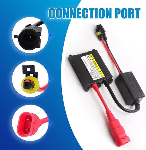 2 PCS Automotive HID Ballast, 12V 35W Spotlight Stabilizer, Slim Ballast Replacements, Waterproof Light Bulb Rectifier, Universal for Most Car Models (Black) in Saudi Arabia