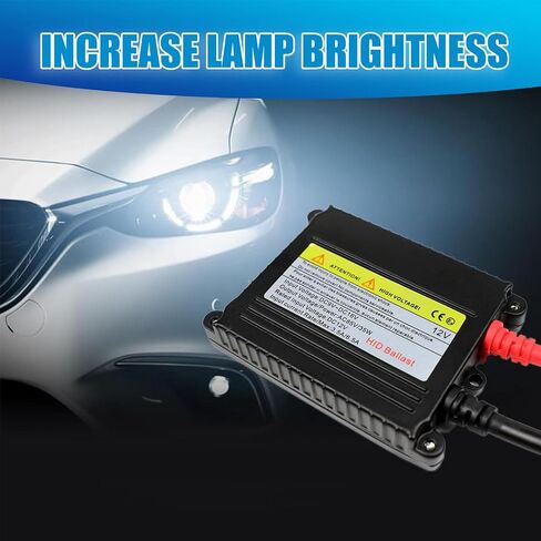 2 PCS Automotive HID Ballast, 12V 35W Spotlight Stabilizer, Slim Ballast Replacements, Waterproof Light Bulb Rectifier, Universal for Most Car Models (Black) in Saudi Arabia