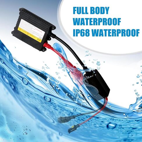 2 PCS Automotive HID Ballast, 12V 35W Spotlight Stabilizer, Slim Ballast Replacements, Waterproof Light Bulb Rectifier, Universal for Most Car Models (Black) in Saudi Arabia