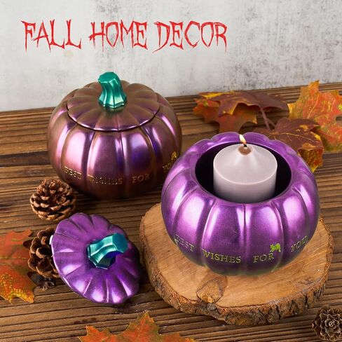 Pumpkin Jar Resin Mold with Lid 5 Inch Large Storage Box Halloween Epoxy Resin Casting Molds for DIY Jewelry Trinket Container Candy Jar Candle Holder Gypsum Concrete Cement Mould Fall Christmas Decor in Saudi Arabia