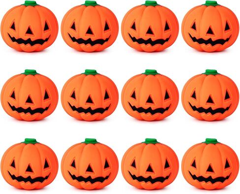 LovesTown 12 PCS Halloween Stress Balls, Pumpkin Squishies Fidget Toys Stress Relief Squeeze Toys Trick or Treat Goodie Bag Fillers Halloween Party Favors in Saudi Arabia
