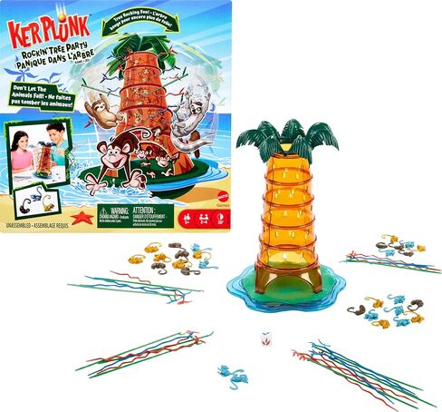 Mattel Games Kerplunk Rockin’ Tree Party Game for Kids, Families & Parties, Features Animal Pieces in Saudi Arabia