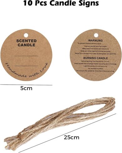 Candle Wicks, 60Pcs Candle Wicks for Making Candles(10cm, 15cm, 20cm), with Candle Wick Holders, Wick Holder Tubes, Low Smoke & Longer Burning Time for DIY Candles Crafts in Saudi Arabia