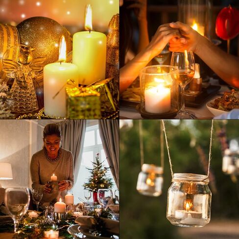 Candle Wicks, 60Pcs Candle Wicks for Making Candles(10cm, 15cm, 20cm), with Candle Wick Holders, Wick Holder Tubes, Low Smoke & Longer Burning Time for DIY Candles Crafts in Saudi Arabia
