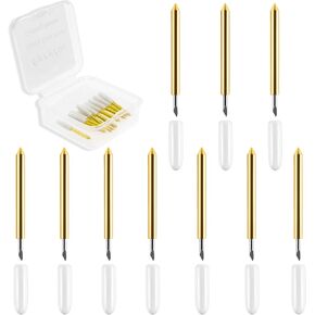 Eyryfui 30Pcs Fine Point Blades for Cricut Maker 3/Maker/Explore 3/Explore Air 2/Air/One/Venture, Cutting Blades for Slicing, Glitter Vinyl, Cardstock, Faux, Adhesive Foil, Vellum (White 30pcs)