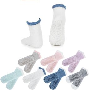 Zando Women Warm Super Soft Winter Fluffy Microfiber Crew Socks Plush Slipper Sock Casual Home Sleeping Fuzzy Cozy Sock