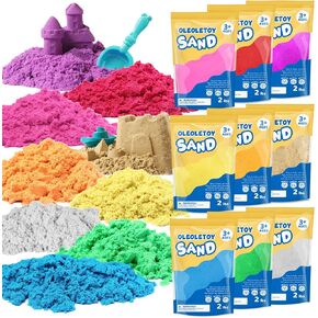 Colored Sand Sensory Toys for Kids: 18 Lbs Moldable Self-Sticking Sand for Sandbox Sensory Bin Filler - Kids Bulk Sand for Classroom Home - Sensory Toys Multicolor Sand Kit for Girls Boys Ages 3+