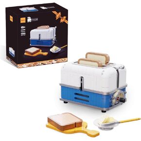 Retro Toaster Building Set for Adult, Vintage Toaster Building Kit, Nostalgic Gift for Fans of Retro Toaster and Retro Décor, Toaster Building Bricks Model Compatible with Lego