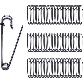Safety Pins, 2" Large Safety Pins, Set of 60, Large Safety Pins, Clothing Safety Pins, Blankets, Crafts, Skirts, Short Skirts, Oversized Heavy Duty Safety Pins (Gold)