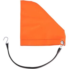 Mytee Products Orange 12" Turbo Saver Exhaust Cover & 21" Rubber Snap Tie w/Hook - Weather Resistant PVC Turbo Cover to Protect Equipment at High Speeds & Excessive Airflow During Transport