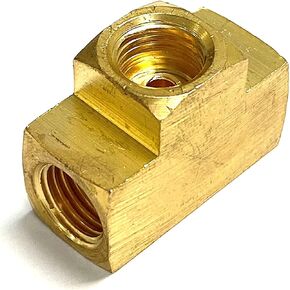 The Stop Shop 3-Way Female Brake Line Tee For 3/16 Inch Tube For Inverted Flare Fittings, All 3/8"-24 Threads (One Piece)