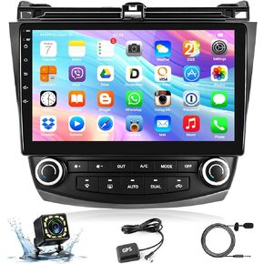 Android 11 Car Stereo for Honda Accord 7th 2003-2007 Radio with Wireless Carplay, 10.1" Touchscreen Car Stereo with GPS Navigation, Android Auto, WiFi, Bluetooth, USB, FM, Mirror Link, Backup Camera