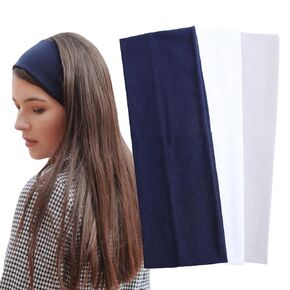 Headbands for Women 3 PCS Cotton Non Slip Hair Bands Sweat Thick Headband Hair Accessories