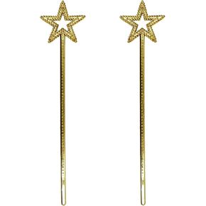 2PCS Star Wand, Children's Creative Handheld Pentagram Plastic Magic Wand, Role-Playing Enlightenment Toys, Educational and Creative Performance Props (Green)