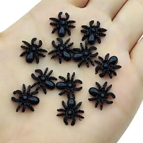 50pcs Halloween Purple Spider Resin Flatback Charms for Scrapbooking Embellishment Decoration DIY Craft Making 14 x 13mm