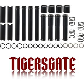 Black Pushrod Cover Kit Compatible with Harley 1999-2017 Twin Cam Models (Excludes 2017 Touring)
