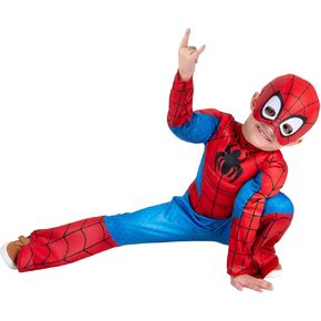 Spidey and His Amazing Friends Toddler Spider-Man Costume for Boys 3T/4T Multicolor