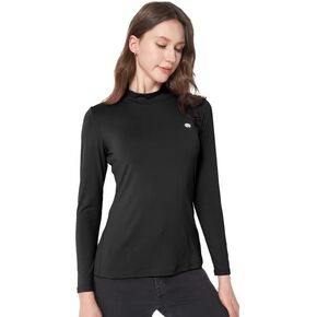 SSLR Mock Turtleneck for Women Mock Neck Top Long Sleeve T Shirt Casual Basic Active Layer