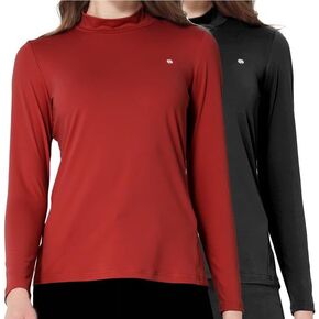 SSLR Mock Turtleneck for Women Mock Neck Top Long Sleeve T Shirt Casual Basic Active Layer in Kuwait