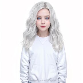 MEDO Pink Wig for Kids Child Wig Short Wavy Wig Side Part Wig Girls Bob Wig Synthetic Wig Shoulder Length Cosplay Costume Wig (Pink)