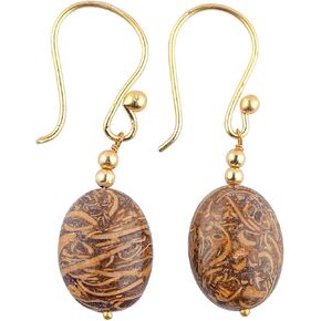 Natural Labradorite Oval Stone Dangle Earrings for Women Healing Chakra Gemstone Earring Healing Crystal Earring Jewelry