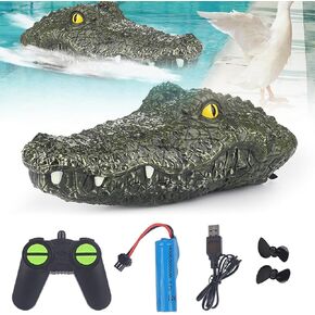 2.4GHz Remote Control Alligator Head,Crocodile Head Remote Control Boat,High Simulation Alligator Head RC Boats for Lake & Pool Toy,Prank Toys for Adults and Kids