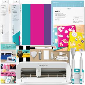 Cricut Joy Xtra Machine with Smart Vinyl, Transfer Tape and Weeder Tool Beginner Bundle - Craft Machine Bundle with Materials to Start, DIY Decor and Crafts with this Beginner Friendly Cutting Machine