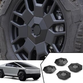 Wheel Center Caps for Tesla Cybertruck, Rust-Proof Wheel Hub Center Cover for Cybertruck Accessories, ABS, 4PCS