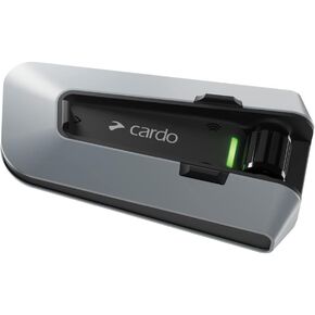 Cardo Packtalk Custom - The Upgradable Mesh Motorcycle Communication System (Single Pack) Grey
