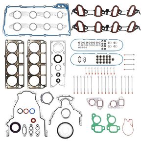 MLS Full Cylinder Engine Head Gasket Kit HS9292PT CS9284 & Head Bolts ES72173 for Chevy Express Savana Silverado Avalanche Suburban GMC Sierra Envoy Yukon Tahoe 4.8L 5.3L 2002-2011 GEN 3 LS Gasket Set