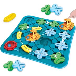 Educational Stem Toy, Logical Road Builder Puzzle Racer Kids Car Track Set, 118 Challenges & 4 Difficulty Levels Brain Teaser Puzzles Board Game, 3 4 5 6 7-Year-Old Boys Girls Christmas Birthday Gifts