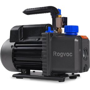 3.5 CFM Vacuum Pump, 110V 1/4 HP Single Stage Rotary Vane Air Vacuum Pump for HVAC/AUTO, AC Refrigerant Recharging, Applicable to R12 R22 R134a R410a