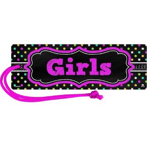 Teacher Created Resources Chalkboard Brights Magnetic Girls Pass 6.75" x 2.25"